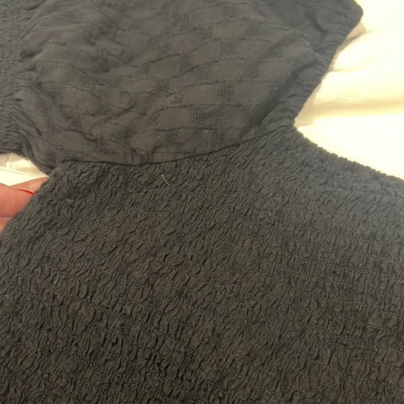 MADEWELL Lucie smocked bodice puff sleeve top - Picture 2 of 2